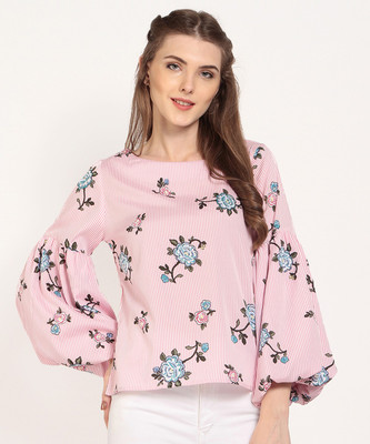 Marie Claire Casual 3/4 Sleeve Printed Women Pink Top