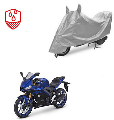 SRENTERPRISES Two Wheeler Cover for Yamaha(YZF R25, Silver)