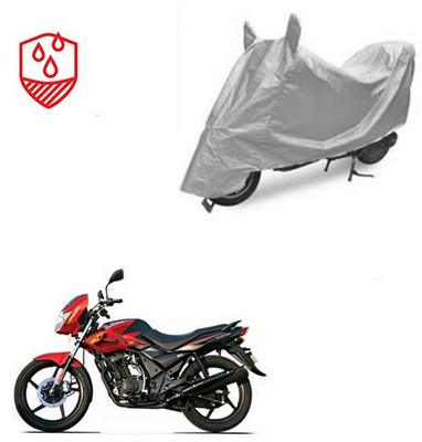 SRENTERPRISES Two Wheeler Cover for TVS(Flame DS 125, Silver)