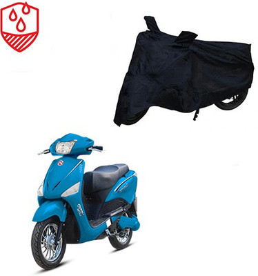 Mdstar Waterproof Two Wheeler Cover for Hero(Electric Optima, Black)
