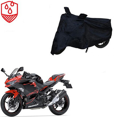 MOTOWORLD Two Wheeler Cover for Kawasaki(Ninja 250, Black)