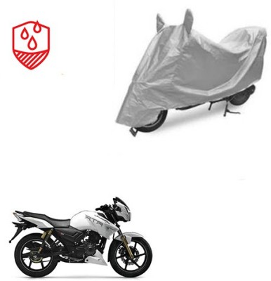 SRENTERPRISES Two Wheeler Cover for TVS(Apache RTR 180, Silver)