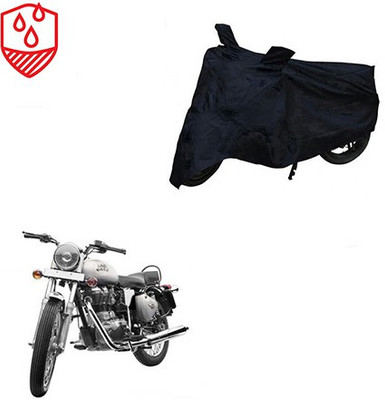 Atulit enterprises Waterproof Two Wheeler Cover for Royal Enfield(Bullet 350, Black)