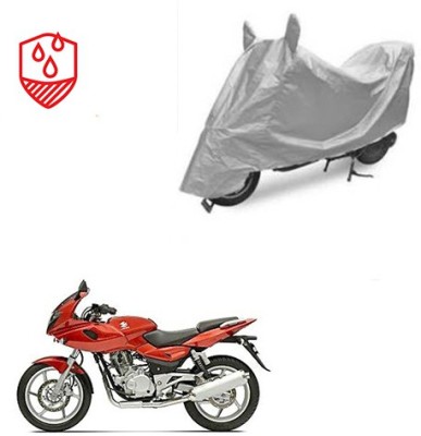 SRENTERPRISES Two Wheeler Cover for Bajaj(Pulsar 220 DTS-i, Silver)