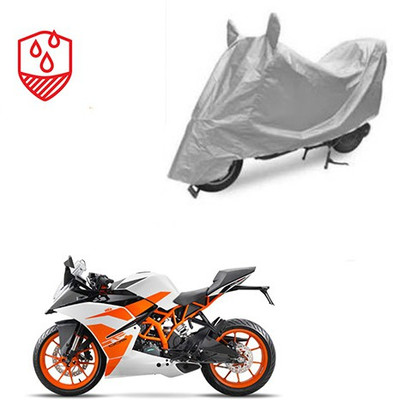 SRENTERPRISES Two Wheeler Cover for KTM(Duke 200, Silver)