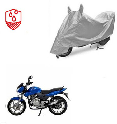 SRENTERPRISES Two Wheeler Cover for Bajaj(DTS-i, Silver)