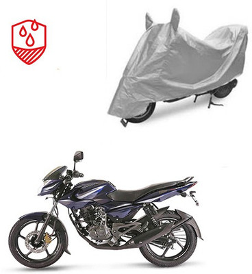 SRENTERPRISES Two Wheeler Cover for Bajaj(Pulsar 135 LS DTS-i, Silver)