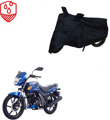 MOTOWORLD Two Wheeler Cover for TVS(Flame SR125, Black)