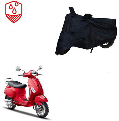 MOTOWORLD Two Wheeler Cover for Piaggio(Vespa VXL, Black)