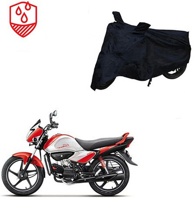 MOTOWORLD Two Wheeler Cover for Hero(Splendor I Smart, Black)