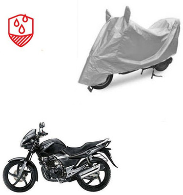 SRENTERPRISES Two Wheeler Cover for Suzuki(GS, Silver)