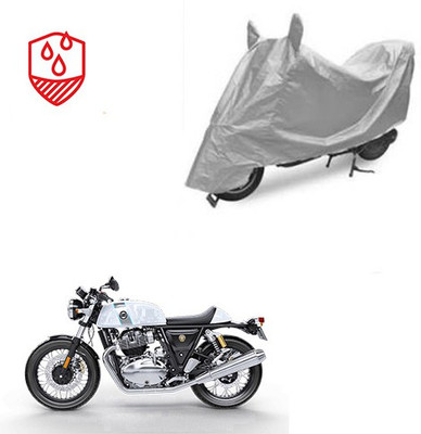 Atulit enterprises Waterproof Two Wheeler Cover for Royal Enfield(Continental GT, Silver)