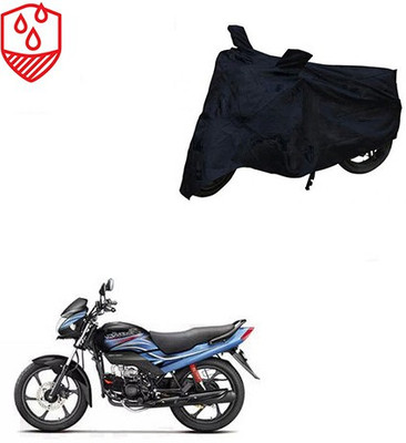 Mdstar Waterproof Two Wheeler Cover for Hero(Passion Plus, Black)