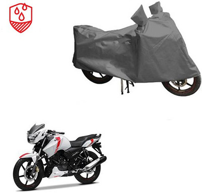 Feel heaven Waterproof Two Wheeler Cover for TVS(Apache RTR 160, Grey)