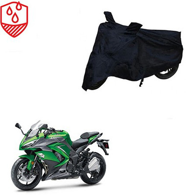 MOTOWORLD Two Wheeler Cover for Kawasaki(Ninja 1000, Black)