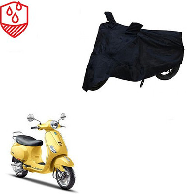 MOTOWORLD Two Wheeler Cover for Piaggio(Vespa SXL, Black)
