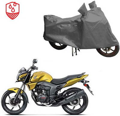 Atulit enterprises Waterproof Two Wheeler Cover for Honda(CB Trigger, Grey)