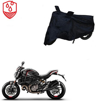 MOTOWORLD Two Wheeler Cover for Ducati(Monster 82, Black)
