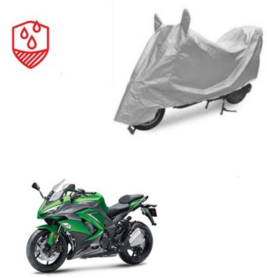 SRENTERPRISES Two Wheeler Cover for Kawasaki(Ninja 1000, Silver)