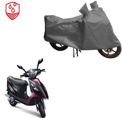 Feel heaven Waterproof Two Wheeler Cover for TVS(Scooty Streak, Grey)