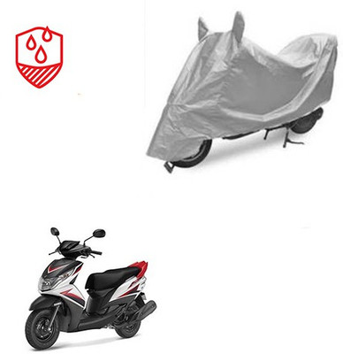 SRENTERPRISES Two Wheeler Cover for Yamaha(Ray Z, Silver)