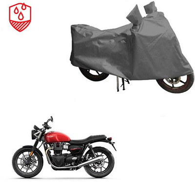 RPSENTTERPR Waterproof Two Wheeler Cover for Triumph(Twin spark, Grey)