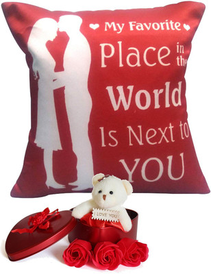 Saugat Traders Cushion, Soft Toy Gift Set