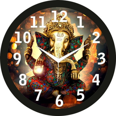 gs creation tan Analog 23 cm X 23 cm Wall Clock(Black, With Glass, Standard)