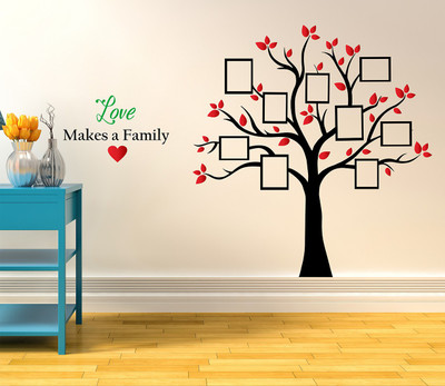 Littlebuds 140 cm Photo Tree Removable Sticker(Pack of 1)