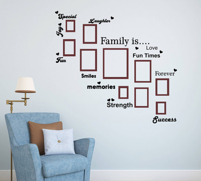 Wallzone 105 cm Photo Frames Removable Sticker(Pack of 1)