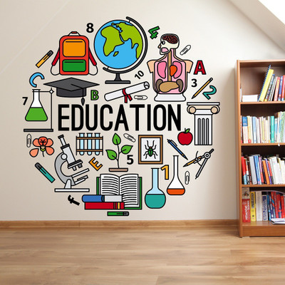 Littlebuds 90 cm Education Removable Sticker(Pack of 1)