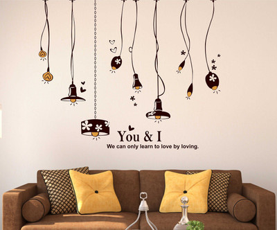 Wallzone 100 cm You & I Removable Sticker(Pack of 1)