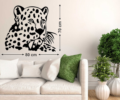 LANSTICK 91.44 cm TIGER IMAGE STICKER Self Adhesive Sticker(Pack of 1)