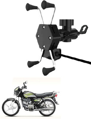 Santech MultiFunctional Mobile Holder with USB Charger(Black)04 2.1 A Bike Mobile Charger