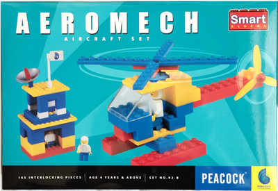 Peacock Smart Blocks Aeromech Aircraft Set No. 92 Building Blocks for kids(Multicolor)