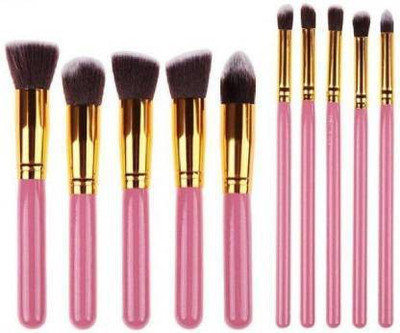 cherrytree Premium Synthetic Make up Brush Set(Pack of 10)