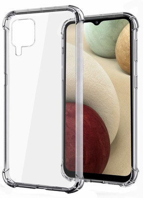 KrKis Back Cover for Samsung Galaxy A12, Samsung A12 Plain Case Cover(Black, Grip Case, Pack of: 1)
