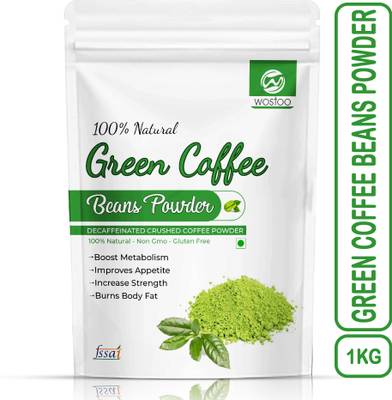 Wostoo Green Coffee Beans Powder for Weight Loss - 1Kg Instant Coffee