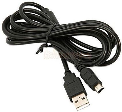 FOX MICRO Power Sharing Cable 1.5 m USB 2.0 A to Mini 5 pin B Cable for External HDDS/Card Readers/Charging Cable/ for PS3 Controller(1.5 M)(Compatible with Playstation 3 Controller, Black, One Cable)