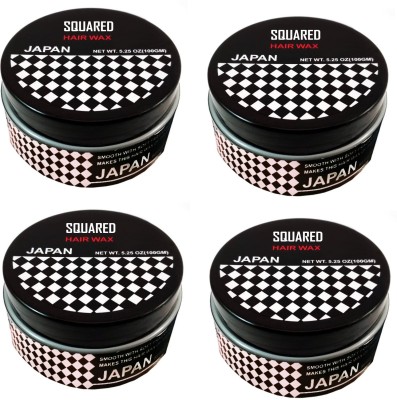 SQUARED Smooth Hair Waxfor Hair Styling Pack of 4 ( 400 G ) Hair Wax(400 g)