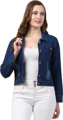 AMMI JAAN Full Sleeve Washed Women Denim Jacket