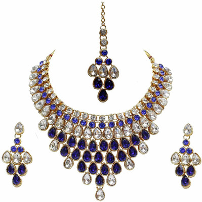 catalyst venture Alloy Gold-plated Blue, White Jewellery Set(Pack of 1)