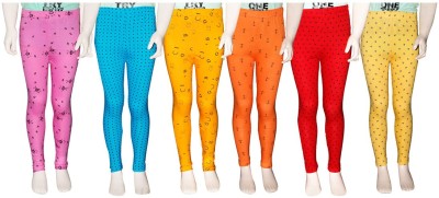 DIAZ Legging For Girls(Multicolor Pack of 6)
