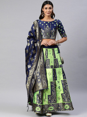 Divastri Self Design Semi Stitched Lehenga Choli(Multicolor)
