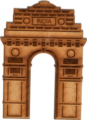 toshakhana 845 MDF Laser Cutout India Gate Delhi India Souvenir Fridge Magnet Pack of 1(Brown)