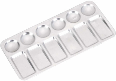 Sabahz Trading RUST PROOF ALUMINUM PALLET 12 Paint Wells Palettes(Set of 1, White)