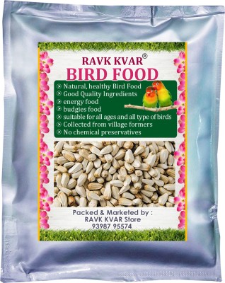 RAVK KVAR Organic Safflower Seeds for Bird Food from Village Farmers 5 kg Dry Adult, Young, Senior Bird Food