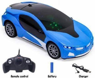 Just97 Chargeable Famous 3D Remote Control Racing Car For Kids SNM_07(Blue)