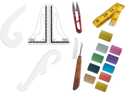 Upyukat Sewing Kit/ Tailoring material: 1 pc measuring tape, 1 pc seam ripper, 1 pc sewing trimmer, 1 pc French curve (6 shape) without marking, 1 pc tailoring curve single, 2 pcs of designer triangle curve with marking, 10 pcs of marking chalk Sewing Kit Upyukat Sewing Kit/ Tailoring material: 1 pc measuring tape, 1 pc seam ripper, 1 pc sewing trimmer, 1 pc French curve (6 shape) without marking, 1 pc tailoring curve single, 2 pcs of designer triangle curve with marking, 10 pcs of marking chalk Sewing Kit