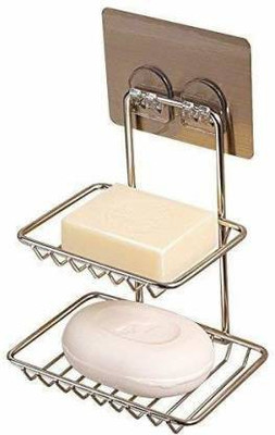 SHREE RANG FASHION HUB SRFH-2 LAYER SOAP STAND(Silver)